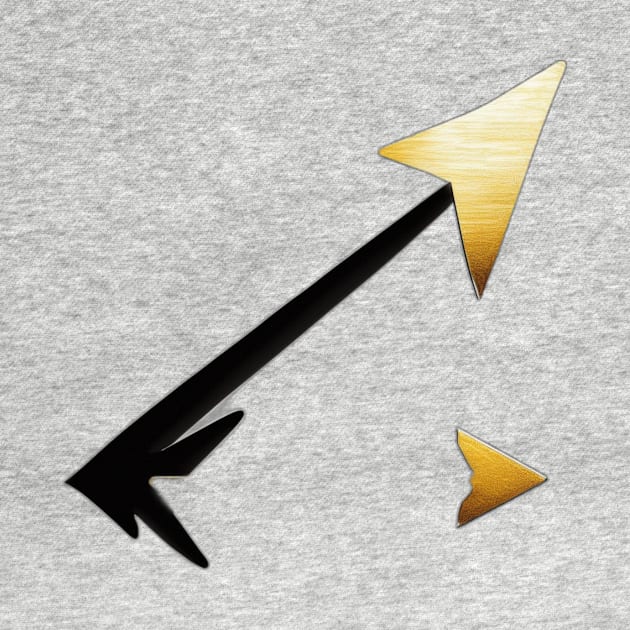 Golden Arrow Cursor T-Shirt Design No. 532 by cornelliusy